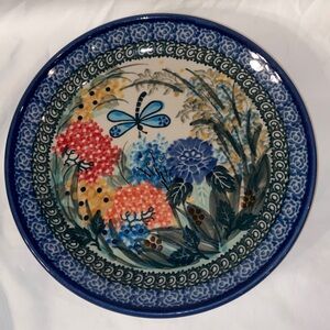 Nwot Polish Pottery Unikat Salad/ bread plate